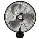 Hurricane 20 Inch Pro Series Metal Wall Mount Heavy Duty Hydroponics Fan  Black