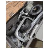 Gorilla Carts Heavy-Duty Dump Cart, Patented Quick-Release Dumping, Steel Frame, 600 lb Capacity, No-Flat 10-Inch Tires, Utility Wagon for Garden, Yard, Beach *no hardware*