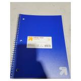 (Full box)  * BIG FULL BOX * College Ruled Blue 1 Subject Flexible Plastic Cover Spiral Notebook - up&up: 3 Hole Punched, Perforated, 70 Pages (full box)