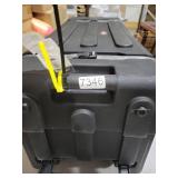 SKB Drum Hardware Case with Wheels, Durable Roto-Molded Polyethylene Mobile Storage with Telescoping Handle and Secure Cinch Straps, Black