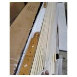 Slatted King Size Wooden Bed Frame with Turned Legs  Natural Brown- Saltoro Sherpi