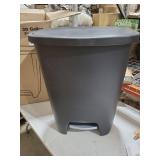 Glad 20 Gallon Trash Can - Plastic Kitchen Waste Bin with Odor Protection of Lid - Hands Free with Step On Foot Pedal and Garbage Bag Rings, Black