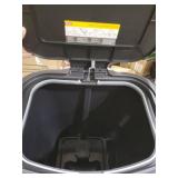 Glad 20 Gallon Trash Can - Plastic Kitchen Waste Bin with Odor Protection of Lid - Hands Free with Step On Foot Pedal and Garbage Bag Rings, Black