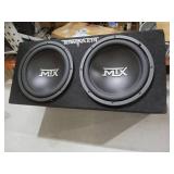 MTX Dual 12-Inch Subwoofers with Loaded Enclosure, 1200W Max Power, 400W RMS, Terminator - Car Audio Subwoofer and Speaker System with Deep Bass Sound