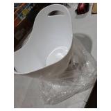 **22pcs**.Insulated Ice Bucket for Parties 8L, Large Champagne Bucket for Cocktail Bar, Acrylic Ice Tub White