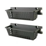 Suncast 25  x 7.25  Shelf Basket Accessory for Outdoor Shed  Black (2-Pack)