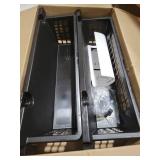 Suncast 25  x 7.25  Shelf Basket Accessory for Outdoor Shed  Black (2-Pack)