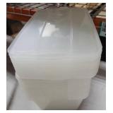 Clear Storage Bins with Lids, 12-Pack