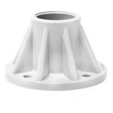 Saftron 3 inch White Surface-Mount Base for 1.9 inch OD Swimming Pool ladders SB-3-W