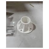 Saftron 3 inch White Surface-Mount Base for 1.9 inch OD Swimming Pool ladders SB-3-W