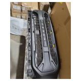 AMERICAN MODIFIED Front Grille Compatible with 2021-23 Ford F150, Replacement Mesh Grill with Off-Road Lights and w/o Camera Hole, Matte Black