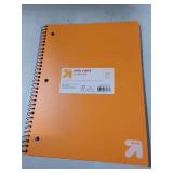 (Box full )Wide Ruled Orange 1 Subject Flexible box Plastic Cover Spiral Notebook - up&up: Single Subject, 70 Pages, 3 Hole Punched (box full)