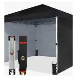 Crown Shades 10x10 ft Pop Up Canopy 4 Sidewalls black