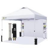CROWN SHADES Canopy Tent 10x10 Pop Up Canopy Outdoor Shade with one side wall