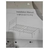 Full Bed Frame with Headboard and Footboard, Metal Full Bed Frame with Under Bed Storage, All-Metal Support System, No Box Spring Needed, Easy Assembly,Rustic Brown