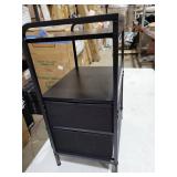 Night Stand with 2 Fabric Drawer and Sturdy Metal Frame, Lightweight & Durable