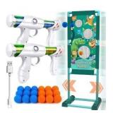Gun Toy Gift for Boys Age of 4 5 6 7 8 9 10 10+ Years Old Kids Girls for Birthday with Moving Shooting Target 2 Blaster Gun and 18 Foam Balls Compatible with Nerf Guns (Dinosaur