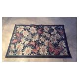 Traditional Floral and Butterfly Area Rug 5FT - Retail: $225