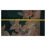 Floral Embossed Area Rug with Navy Border - Retail: $325