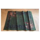 Decorative Floral Green Carpet Fragment 5FT - Retail: $175