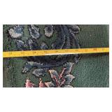 Decorative Floral Green Carpet Fragment 5FT - Retail: $175