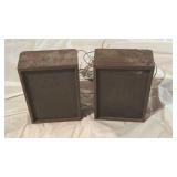 Mid-Century Wooden Bookshelf Speakers - Retail: $45