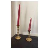 Brass Candlesticks with Octagonal Base - Pair - Retail: $45