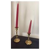 Brass Candlesticks with Octagonal Base - Pair - Retail: $45