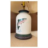 Hand-Painted Salmon Fish Table Lamp - Retail: $45