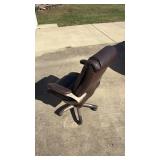 Brown Leather Executive Office Chair - Retail: $45