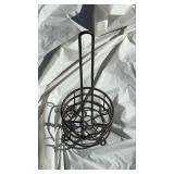 Black Metal Toilet Paper Holder with Storage Basket  Description: - Retail: $45