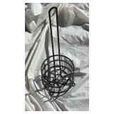Black Metal Toilet Paper Holder with Storage Basket  Description: - Retail: $45