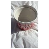 Classic Red Striped Ceramic Popcorn Bowl - Retail: $18