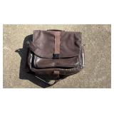 Classic Brown Leather Messenger Bag - Retail: $25