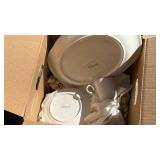 Gibson White Embossed Dinnerware Set - Retail: $45