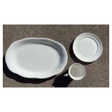 Gibson White Embossed Dinnerware Set - Retail: $45