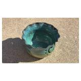 Handcrafted Turquoise Art Glass Bowl - Retail: $45
