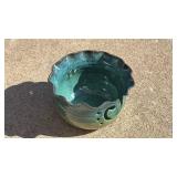 Handcrafted Turquoise Art Glass Bowl - Retail: $45