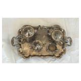 Ornate Silver Plated Tea Service Tray - Retail: $175