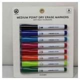 U Brands 8ct Medium Point Dry Erase Markers - Retail: $15
