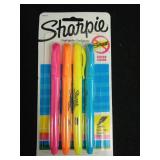 Sharpie Pocket 4pk Highlighters Narrow Chisel Tip Multicolored - Retail: $19