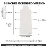 1PC Upgraded Widened Neoprene Seat Cover Towel for Dog Kid, Lengthened Waterproof Universal Car Seat Protectors Non-Slip with 3 Buckle Straps and Front Storage Pocket, for Auto Van Truck SUV (White) a