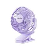 Gaiatop Portable Clip on Fan Battery Operated, Small Powerful 3 Speed Quiet 360° Rotate, USB Rechargeable Mini Personal Cooling Fan for Desk Table Home Office Stroller Camping Women Gifts Purple