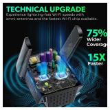 2025 WiFi 6 Range Extender,3Gbps Home Signal Booster, 12X Faster Dual Band 5GHz/2.4GHz, Covers Up to 18000 Sq.ft and 99 Devices, Internet Wireless Repeater with Ethernet Port, 1-Tap Setup