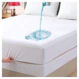 Twin Waterproof Zippered Mattress Encasement, Breathable, Noiseless, Machine-Washable Zipped Mattress Cover, Fitting 7" - 13" Deep Mattress