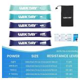 WIKDAY Resistance Bands for Working Out Exercise Loop Bands Workout Bands Set for Men Women Body Stretching, Training, Home Workout, Physical Therapy, Booty Legs, Set of 5 (Blue)