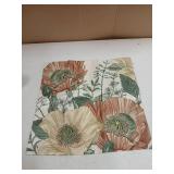 TSSOHU Vintage Flowers Pillow Cover Rustic Cotton Linen Decorative Square Throw Pillow Cover 18x18 Inch for Sofa Couch Decoration