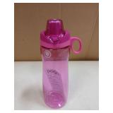 Pogo BPA-Free Plastic Water Bottle with Chug Lid, Fuchsia, 18 oz.