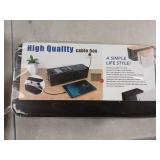 Resulzon Cable Management Cord Cover Wire Hider Box Concealer Organizer Protector System for Home Theater Entertainment Center Office School, 9.25 x 4.72 x 4.52 Inch (Mini,Black)