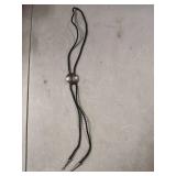 Vintage Native American Style Bolo Tie Black and Silver Tone "Since 1993"